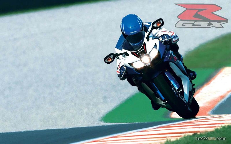 Motorcycle Racer on Track — Blue, Dynamic, Afternoon, Photograph, Racetrack, White