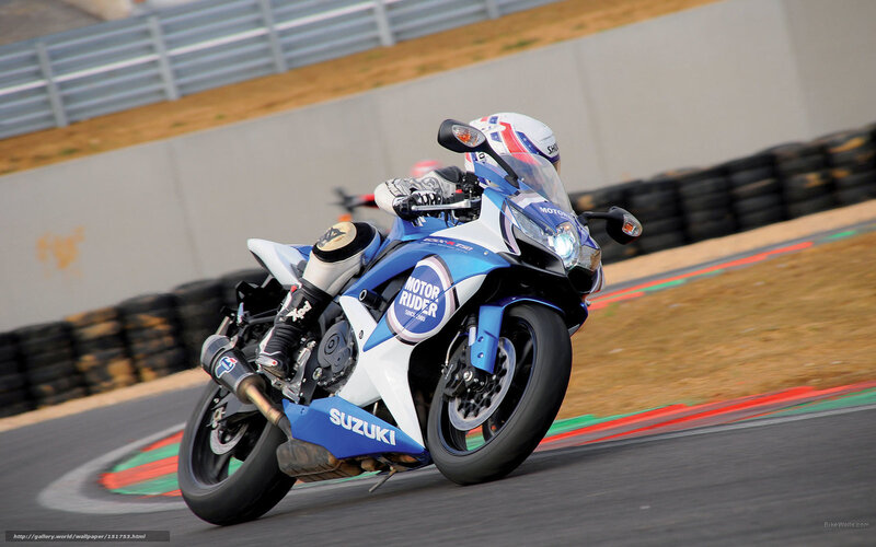 Motorcycle Racer on Track — Blue, Dynamic, Afternoon, Photograph, Tires