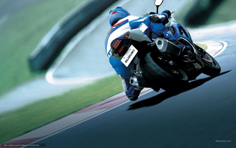 Motorcycle Racer on Track — Blue, Dynamic, Photograph, Racetrack