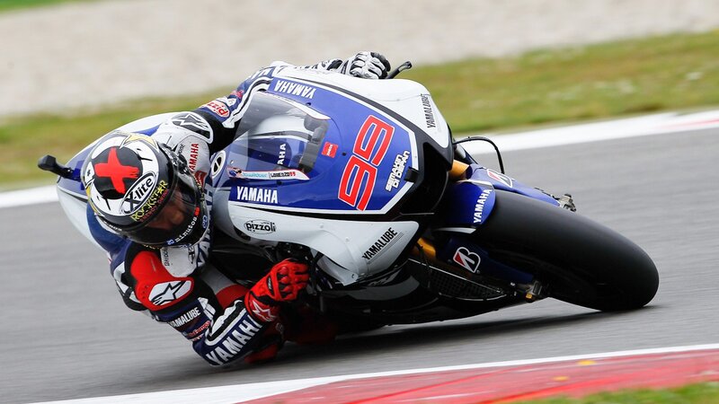 Motorcycle Racer on Track — Blue, Dynamic, Photograph, Racing Bike