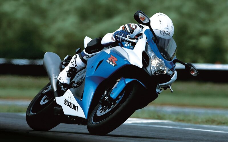 Motorcycle Racer on Track — Blue, Dynamic, Photograph, Rider, Helmet, White