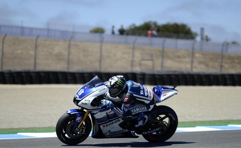 Motorcycle Racer on Track — Blue, Focused, Afternoon, Photograph, Racing Bike