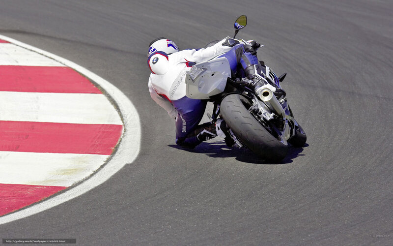 Motorcycle Racer on Track — Gray, Dynamic, Afternoon