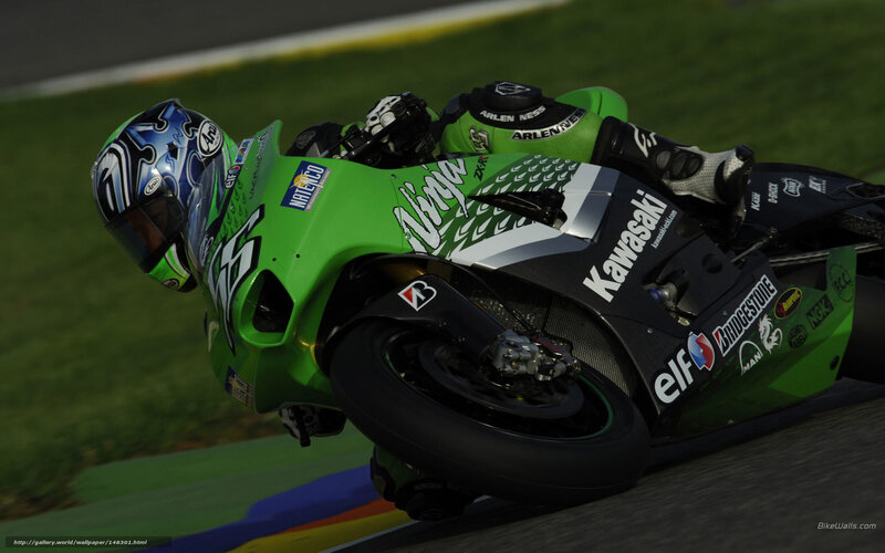 Motorcycle Racer on Track — Green, Dynamic, Sunset, Photograph