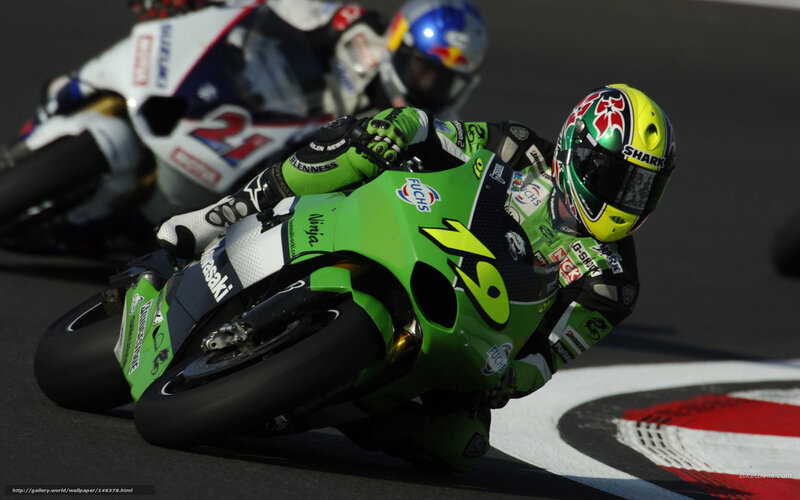 Motorcycle Racer on Track — Green, Intense, Afternoon