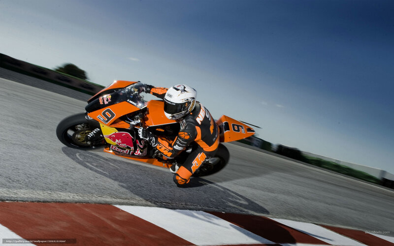 Motorcycle Racer on Track — Orange, Dynamic, Afternoon, Photograph, Racing Bike, Helmet, Racetrack