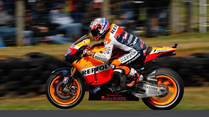 Motorcycle Racer on Track — Orange, Dynamic, Afternoon, Photograph, Racing Suit