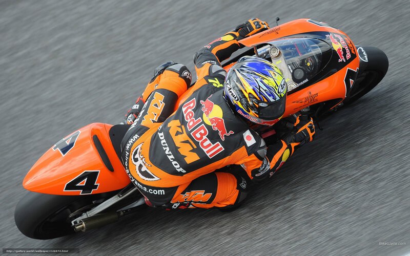 Motorcycle Racer on Track — Orange, Dynamic, Photograph, Racing Suit, Helmet