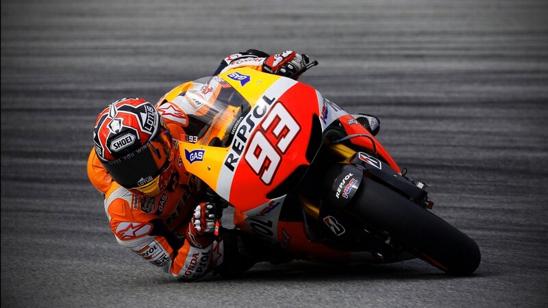 Motorcycle Racer on Track — Orange, Intense, Photograph