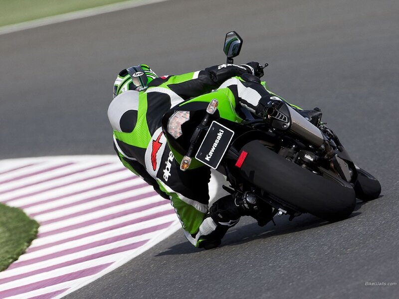 Motorcycle Racer on Track — Racetrack, White