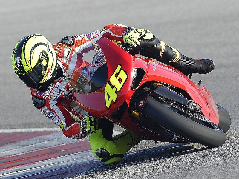 Motorcycle Racer on Track — Red, Dynamic, Afternoon, Photograph, Racing Suit, Helmet