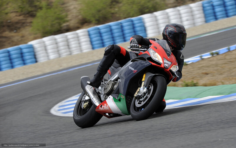 Motorcycle Racer on Track — Red, Dynamic, Afternoon, Photograph, Tires