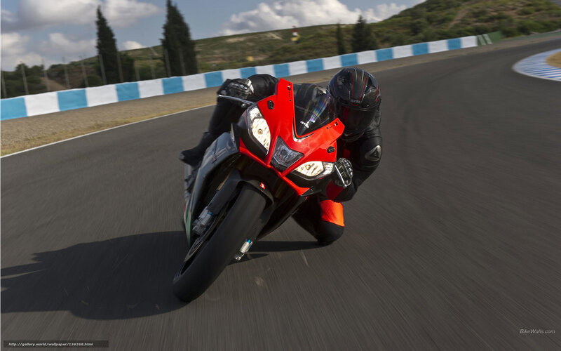 Motorcycle Racer on Track — Red, Dynamic, Afternoon, Photograph, Trees