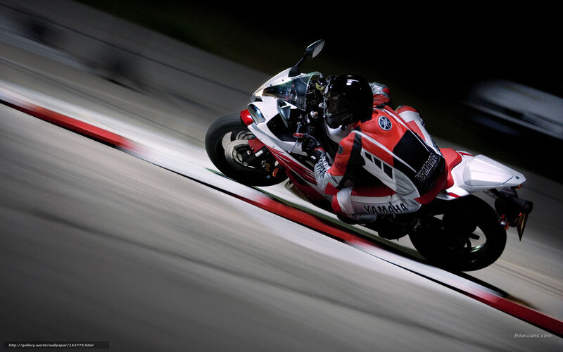 Motorcycle Racer on Track — Red, Dynamic, Night, Photograph