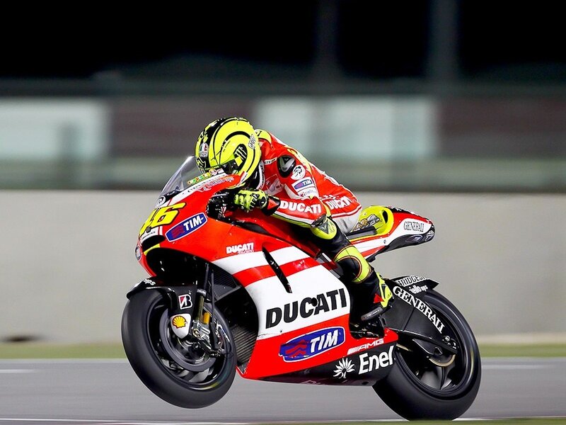 Motorcycle Racer on Track — Red, Dynamic, Night