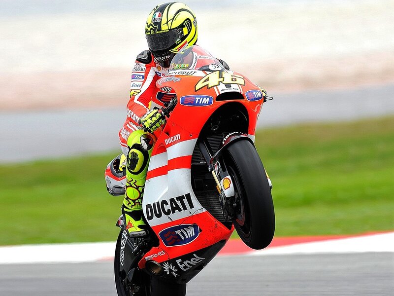 Motorcycle Racer on Track — Red, Dynamic, Photograph, Ducati Motorcycle