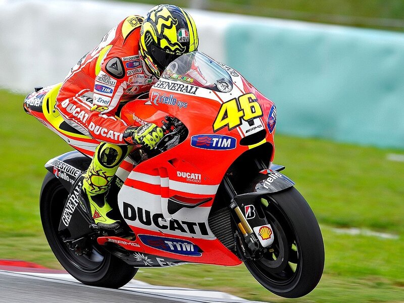 Motorcycle Racer on Track — Red, Dynamic, Photograph