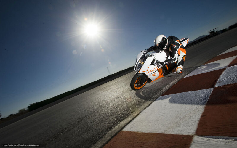 Motorcycle Racer on Track — White, Dramatic