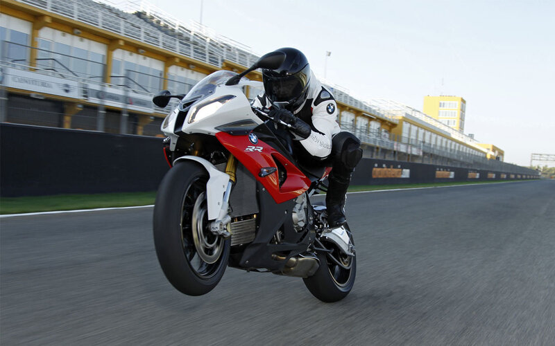 Motorcycle Racer on Track — White, Dynamic, Afternoon, Photograph, Racetrack