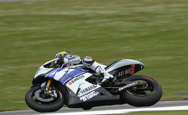 Motorcycle Racer on Track — White, Dynamic, Photograph, Blue, Black