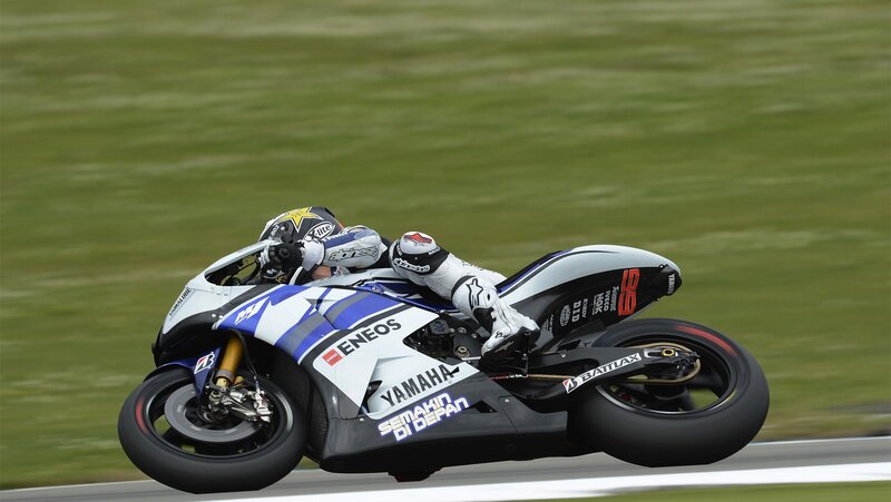 Motorcycle Racer on Track — White, Dynamic, Photograph, Blue