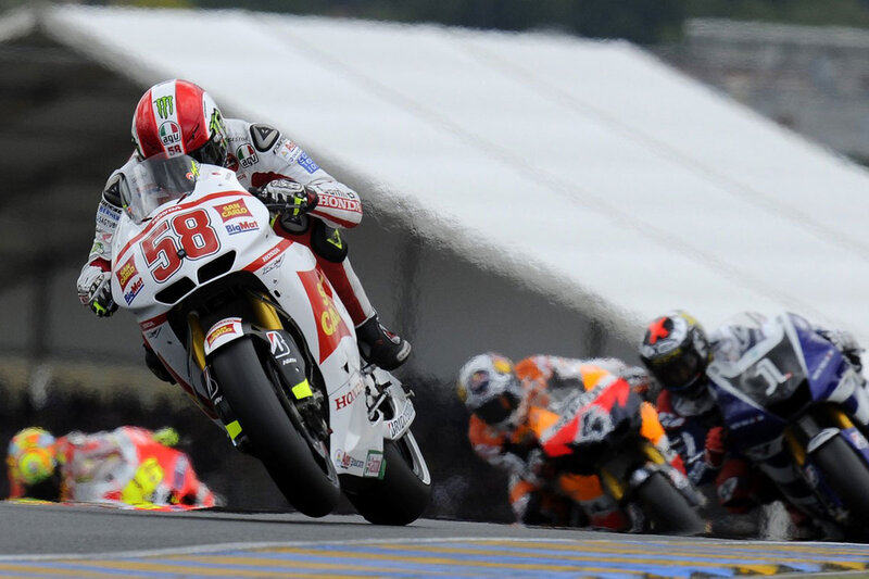 Motorcycle Racer on Track — White, Dynamic, Photograph, Racing Bikes