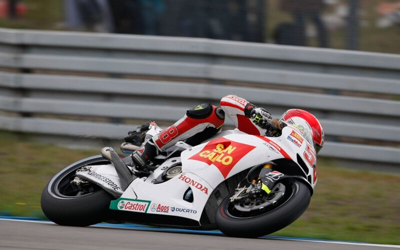 Motorcycle Racer on Track — White, Dynamic, Photograph