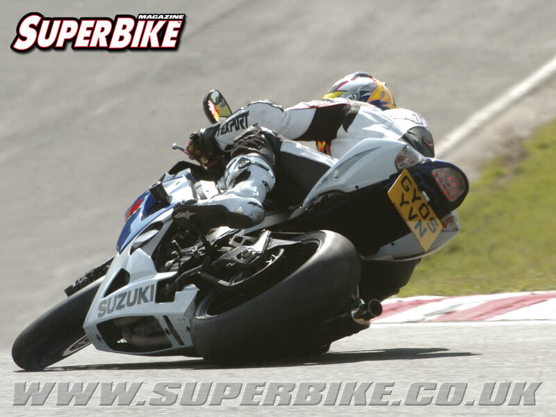 Motorcycle Racer on Track — White