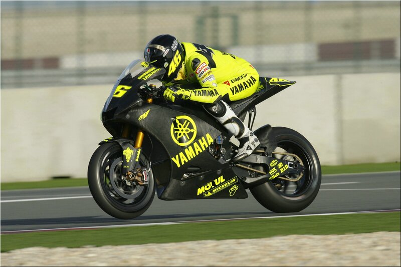 Motorcycle Racer on Track — Yellow, Dynamic, Afternoon, Photograph, Racing Suit, Yamaha Motorcycle