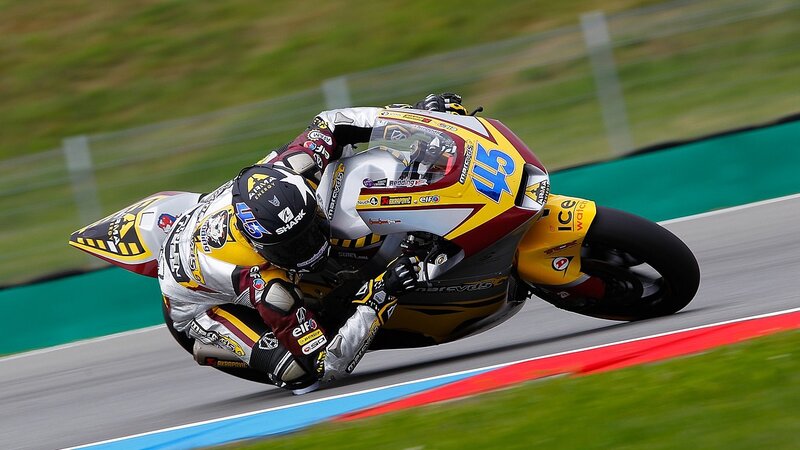 Motorcycle Racer on Track — Yellow, Dynamic, Afternoon