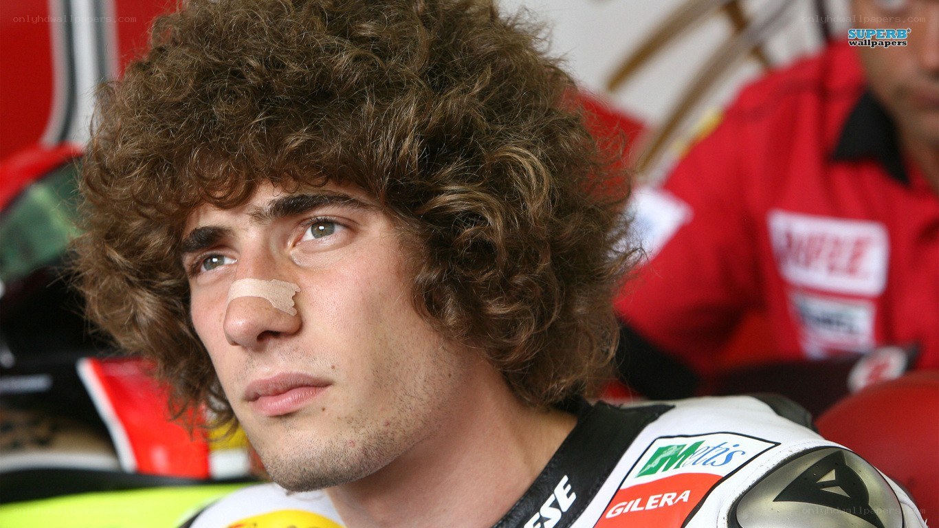 motorcycle racer with bandage