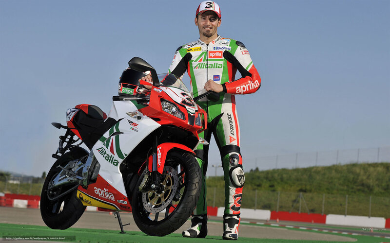 Motorcycle Racer with Bike — Green