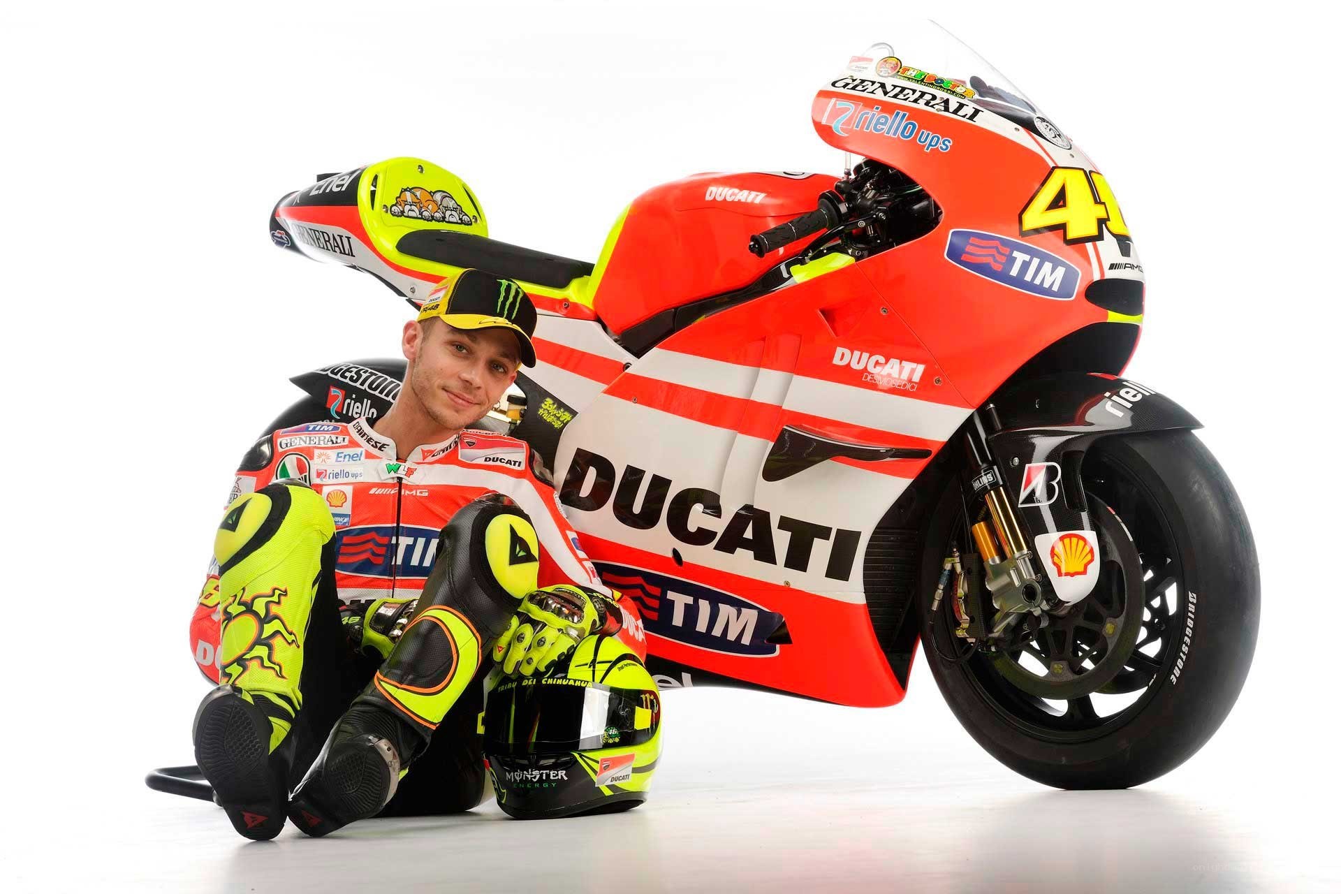Motorcycle racer with Ducati bike