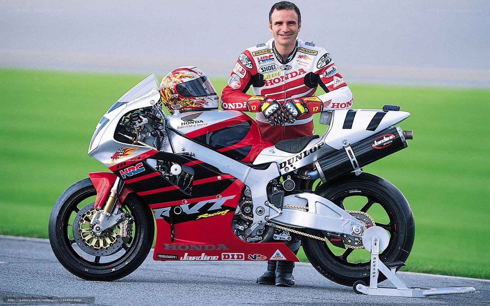 motorcycle racer with Honda bike