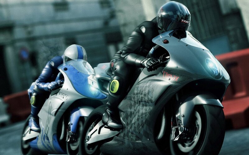 Motorcycle Racers — Gray