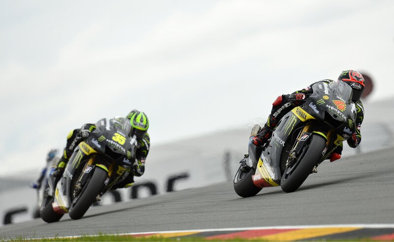 Motorcycle racers in action