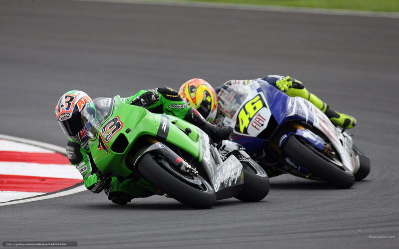 Motorcycle racers in action