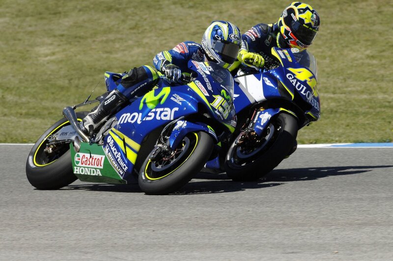 Motorcycle racers on a track
