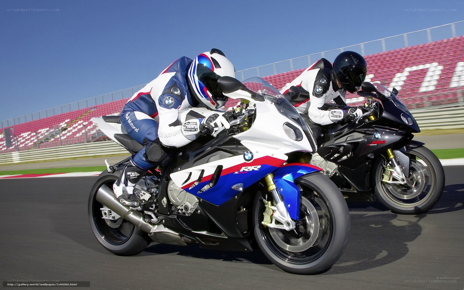 Motorcycle racers on a track