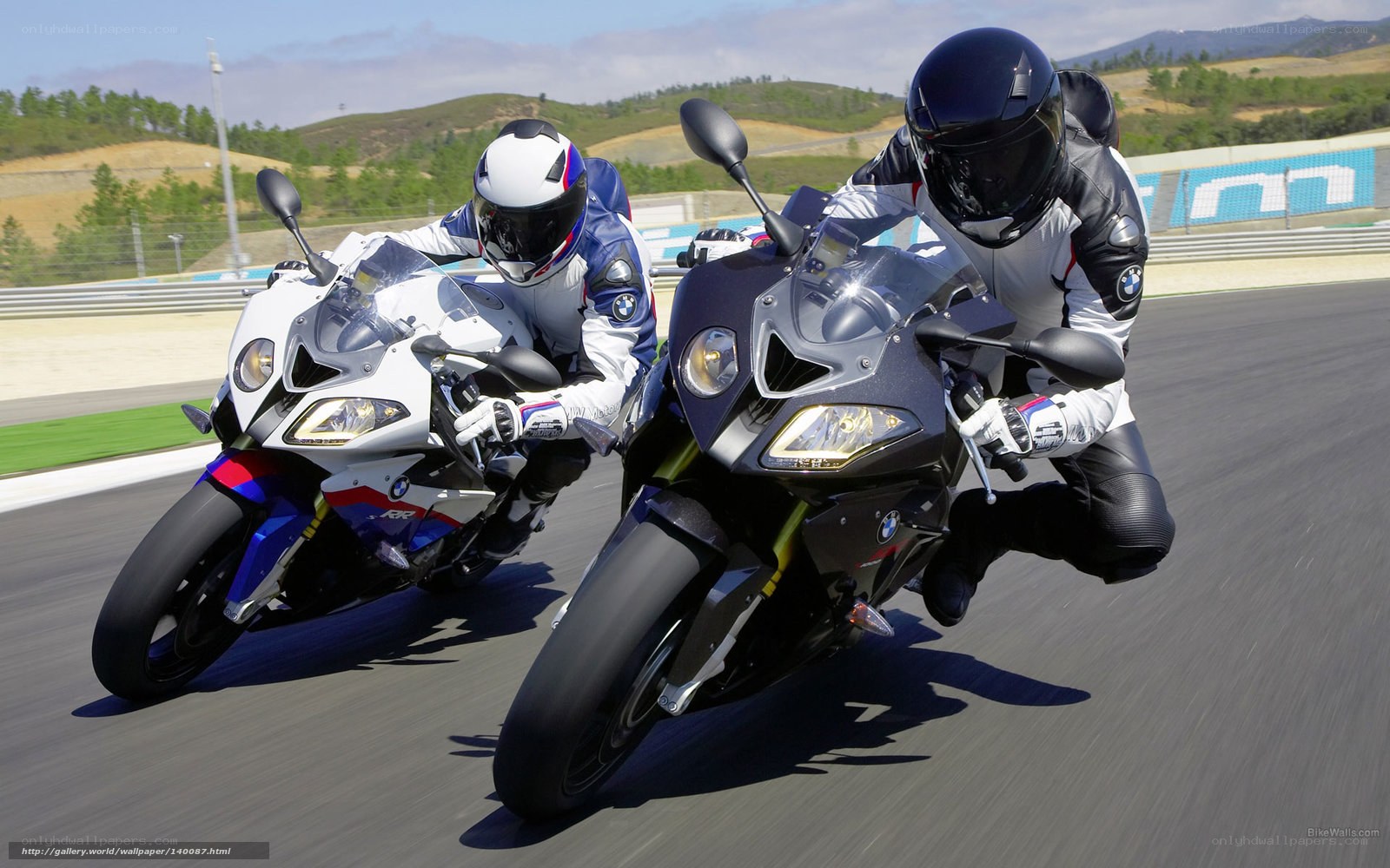 Motorcycle racers on a track