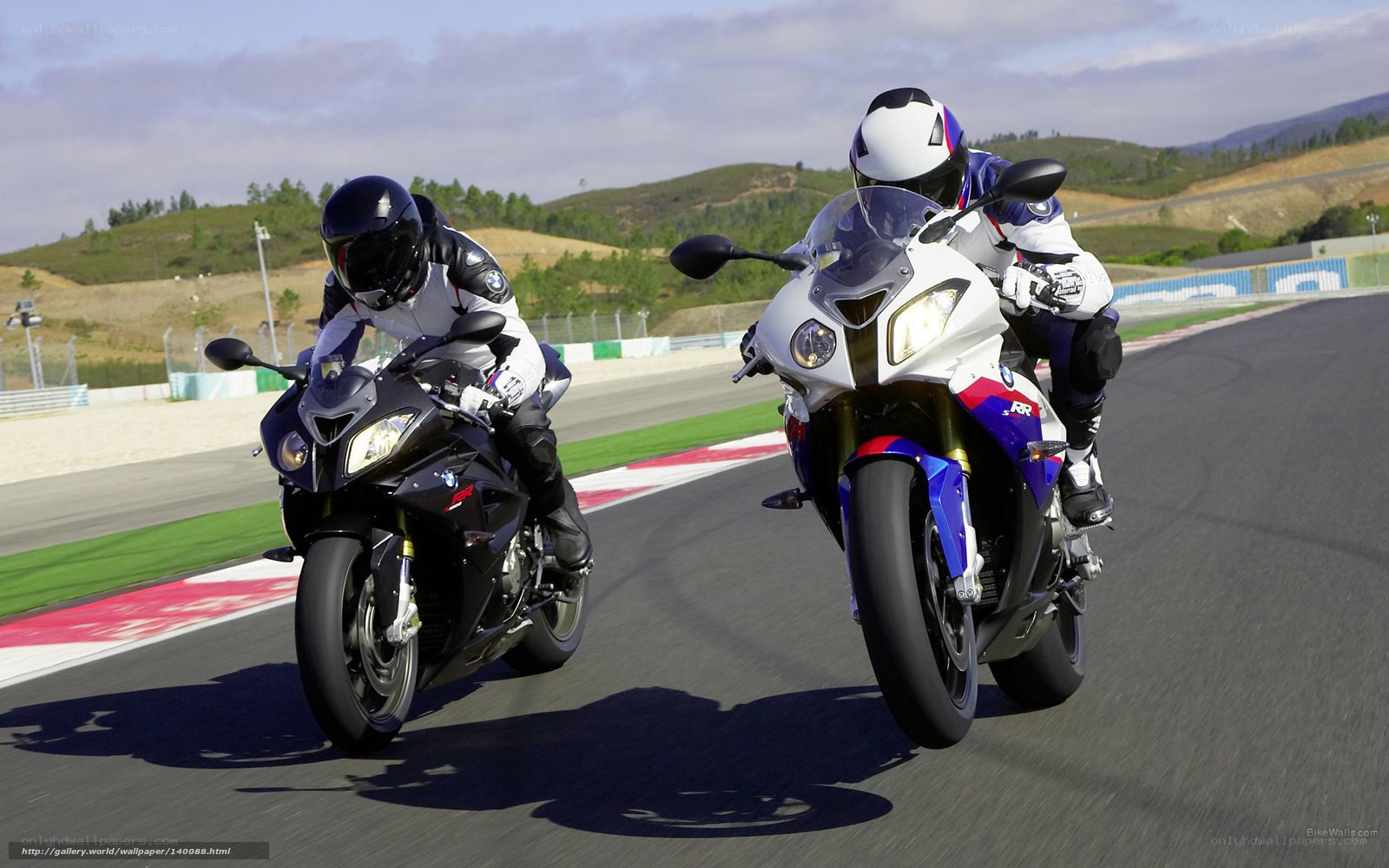 Motorcycle racers on a track