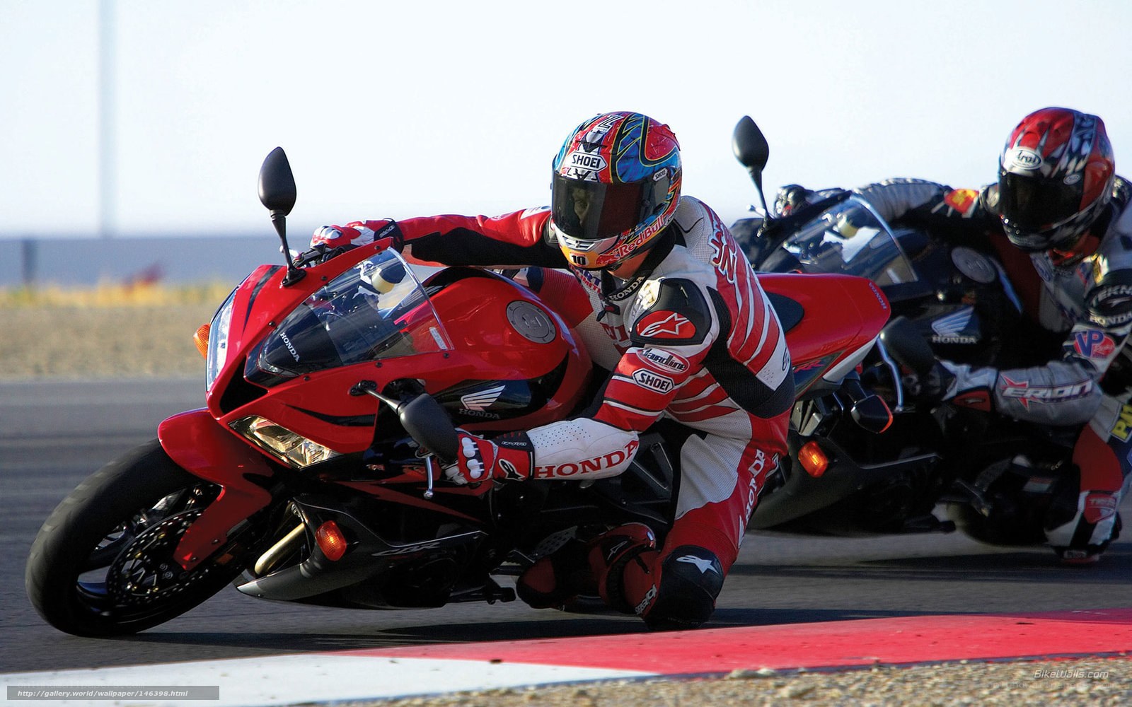 Motorcycle racers on a track