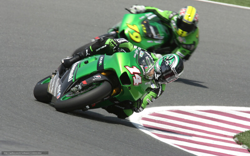 Motorcycle racers on a track