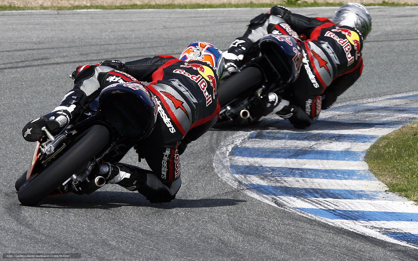 Motorcycle racers on a track