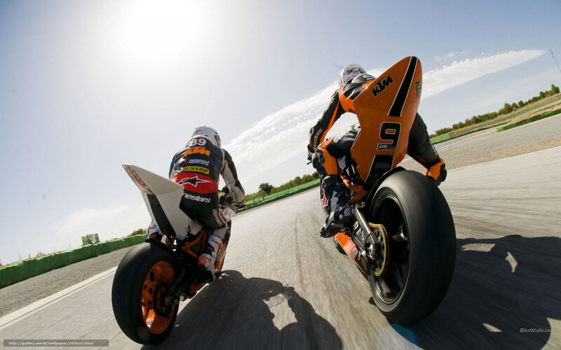 Motorcycle racers on a track