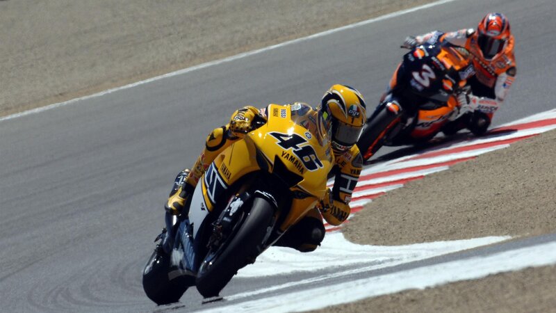 Motorcycle racers on a track