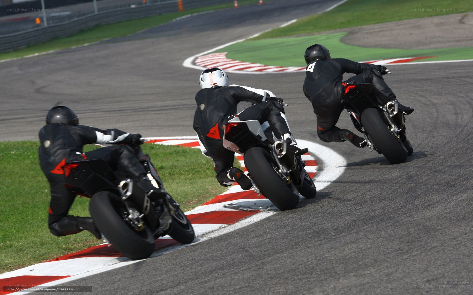 Motorcycle racers on a track