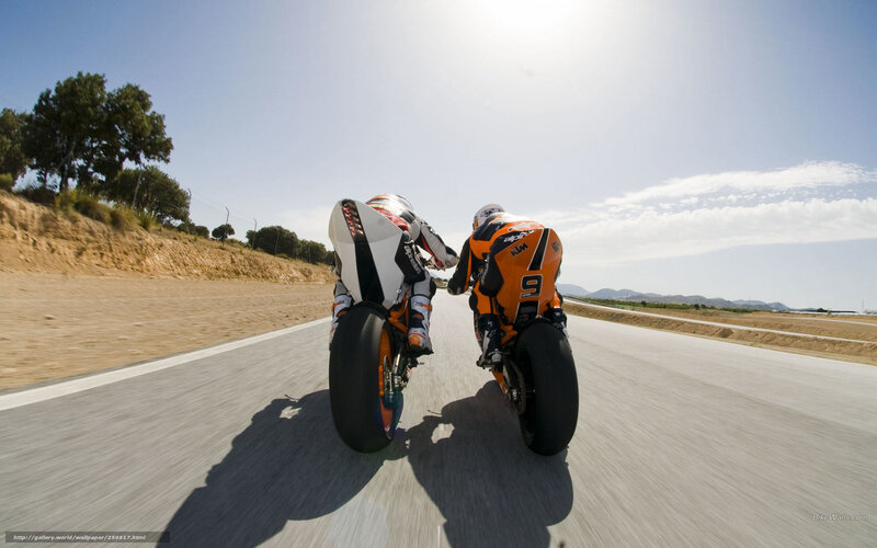 Motorcycle racers on track