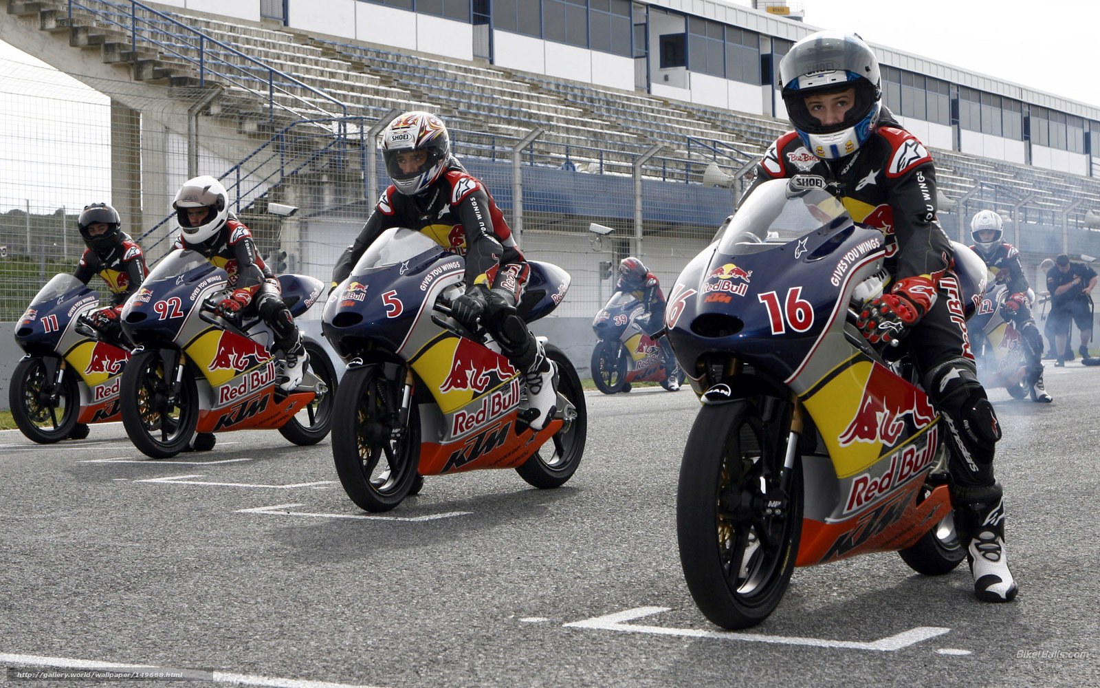 Motorcycle racers on track