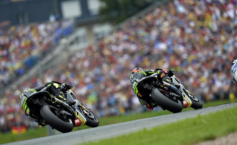Motorcycle Racers on Track — Black, Dynamic, Afternoon, Photograph, Crowd